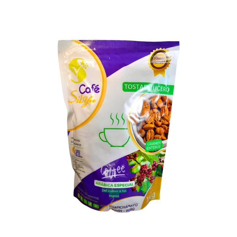 Café Especial Orgánico. Granos Enteros. Tueste Ligero.